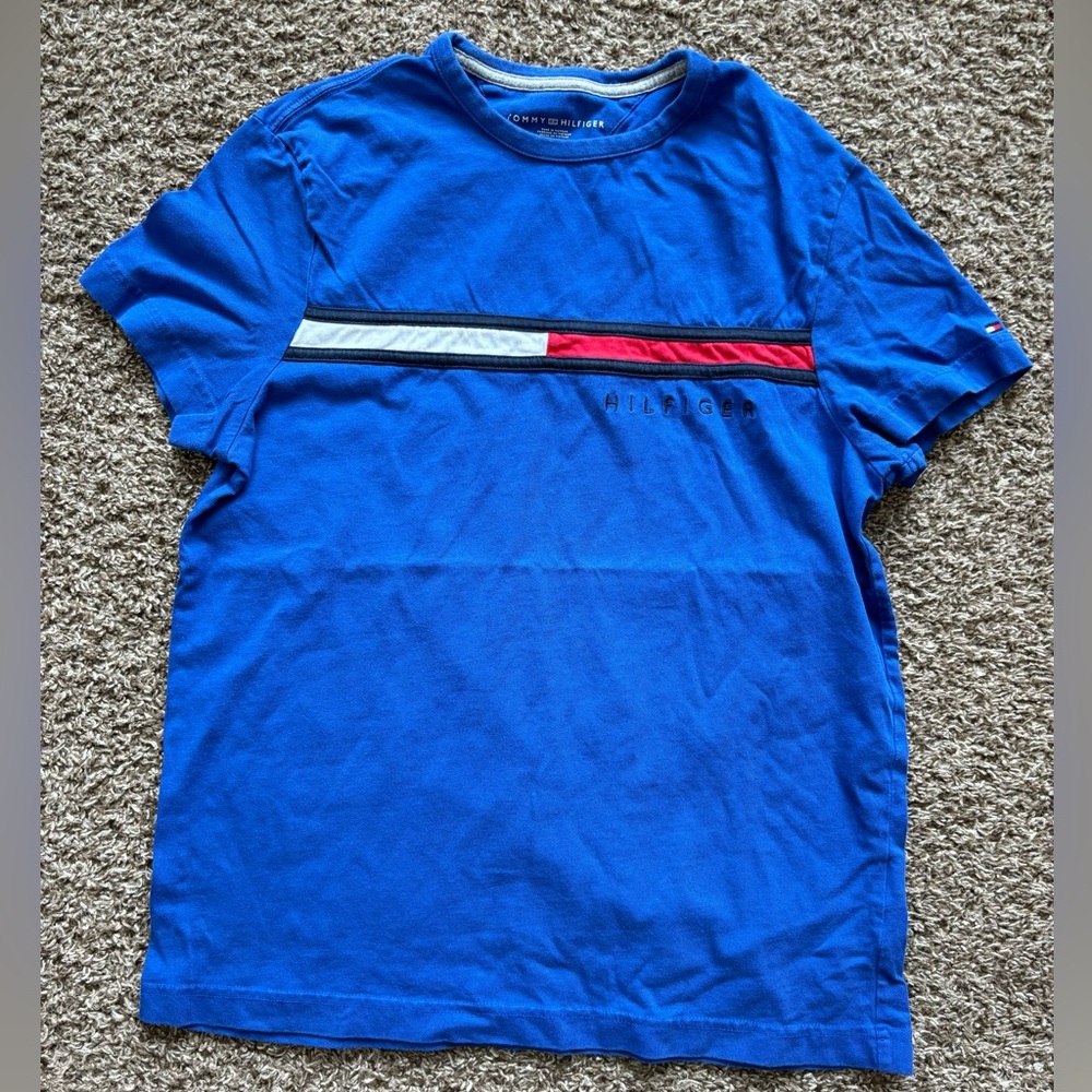 Tommy Hilfiger Original Logo Royal Blue T Shirt- Size Small
